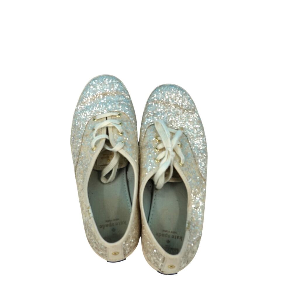 Kate Spade X Keds White Sparkly Heels Size 9.5